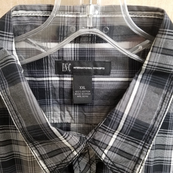 INC Men's Long Sleeve Shirt XXL Pearl Snap New - Picture 2 of 6
